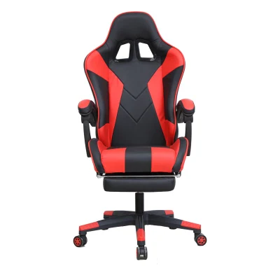 Office Cheap PU Leather Revolving Swivel Rocker Flip up Arms Computer Racing PC Custom Ergonomic Gamer Gaming Game Chair with Footrest
